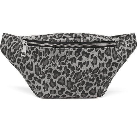 DEPECHE High-quality leather bumbag Bumbag 281 Grey leo print