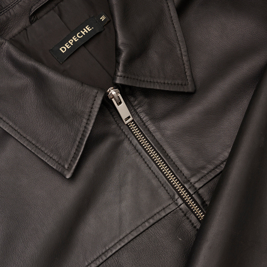 Depeche leather wear Isla Bomber Jacket Jacket 008 Chocolate