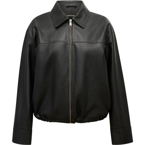 Depeche leather wear Isla Bomber Jacket Jacket 099 Black