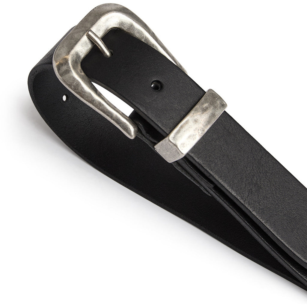 DEPECHE Jeans belt Belt 300 Black/Amr silver