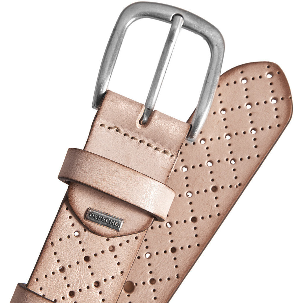 DEPECHE Jeans belt decorated with hole pattern Belts 011 Sand