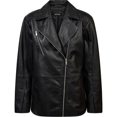 Depeche leather wear Jila Biker Blaze Jacket 099 Black