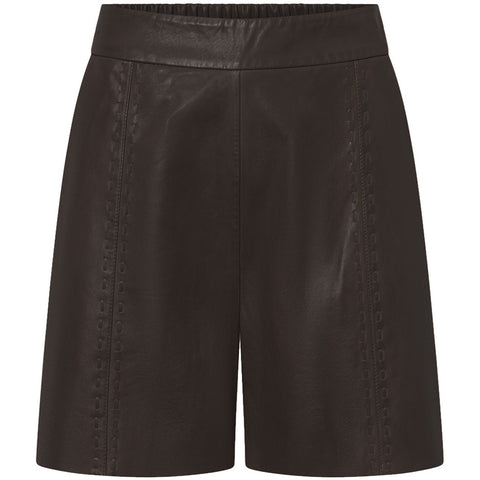 Depeche leather wear Julia leather shorts Shorts 008 Chocolate