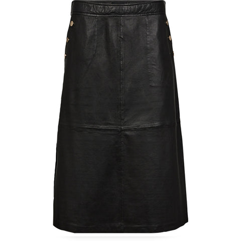 Depeche leather wear Kenya underknee leather skirt Skirts 099 Black (Nero)