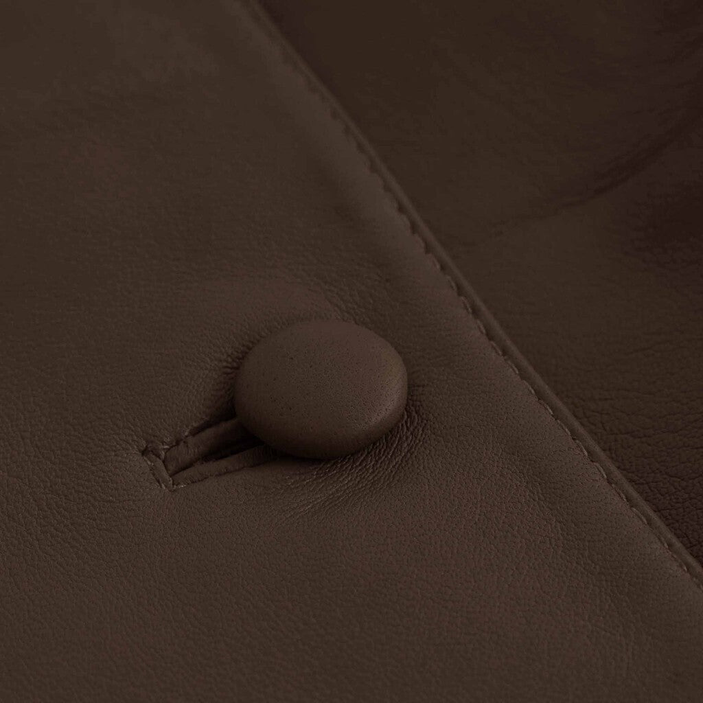 Depeche leather wear Kimmi suit vest in soft leather quality Vest 214 Dark Chocolate