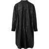 Depeche leather wear Knee-long oversize Sofia leather shirt Dresses 099 Black (Nero)