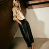 Depeche leather wear Lauren MW 7/8 Leather Pants Pants 099 Black