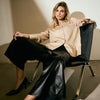 Depeche leather wear Lauren MW 7/8 Leather Pants Pants 099 Black