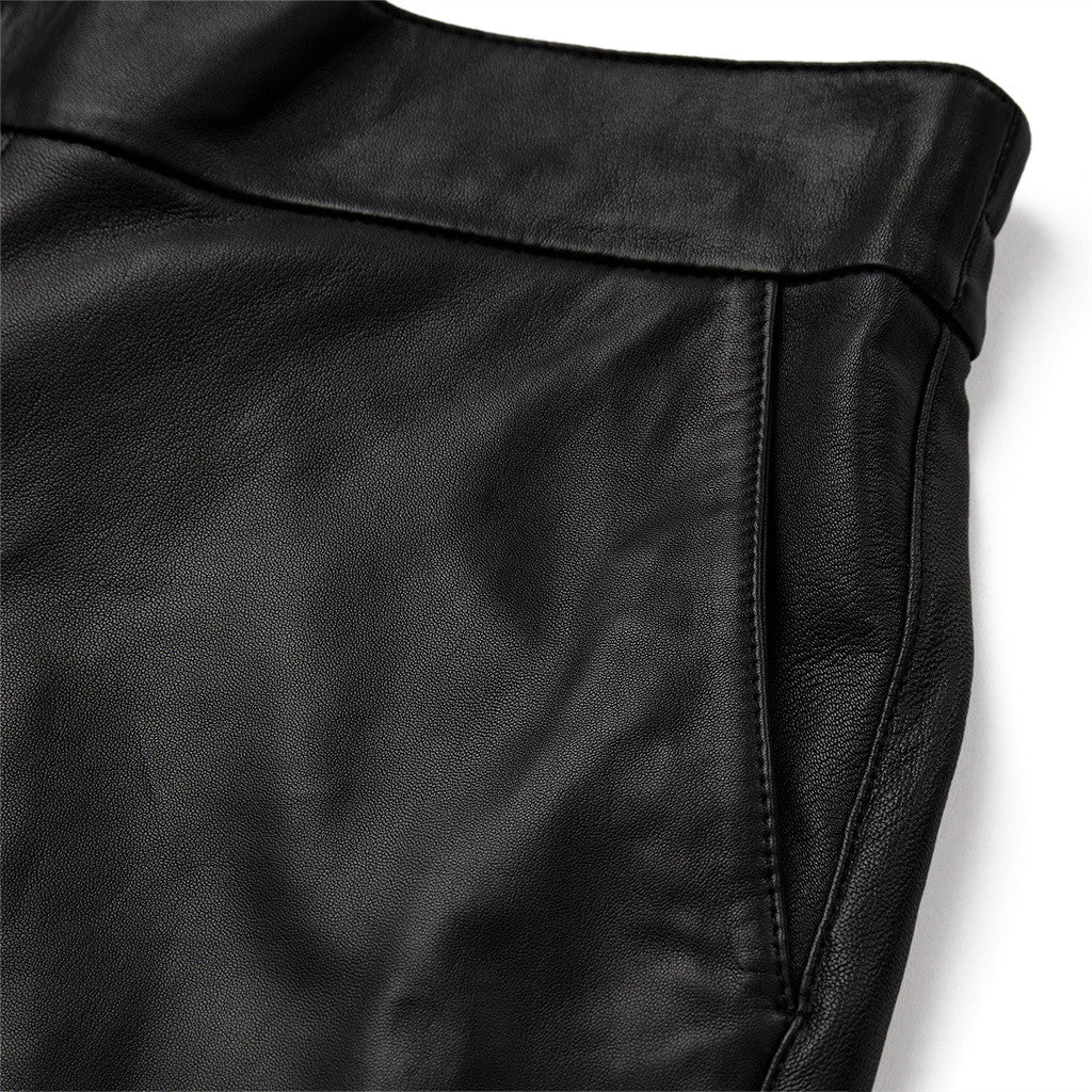 Depeche leather wear Lauren 7/8 lenght leather pants Pants 099 Black