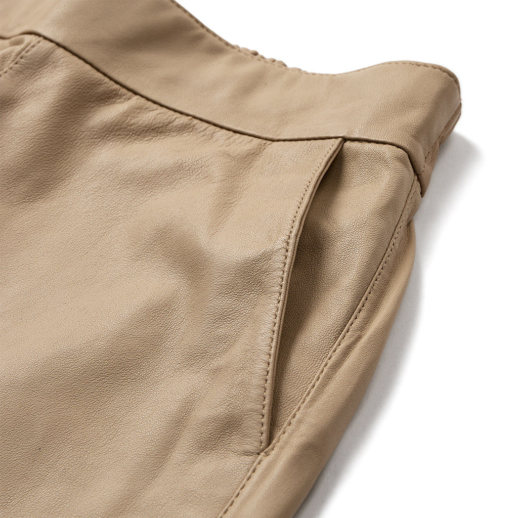 Depeche leather wear Lauren 7/8 lenght leather pants Pants 177 Cream