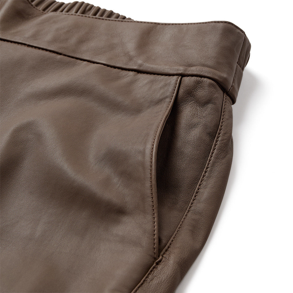 Depeche leather wear Lauren MW 7/8 Leather Pants Pants 020 Taupe