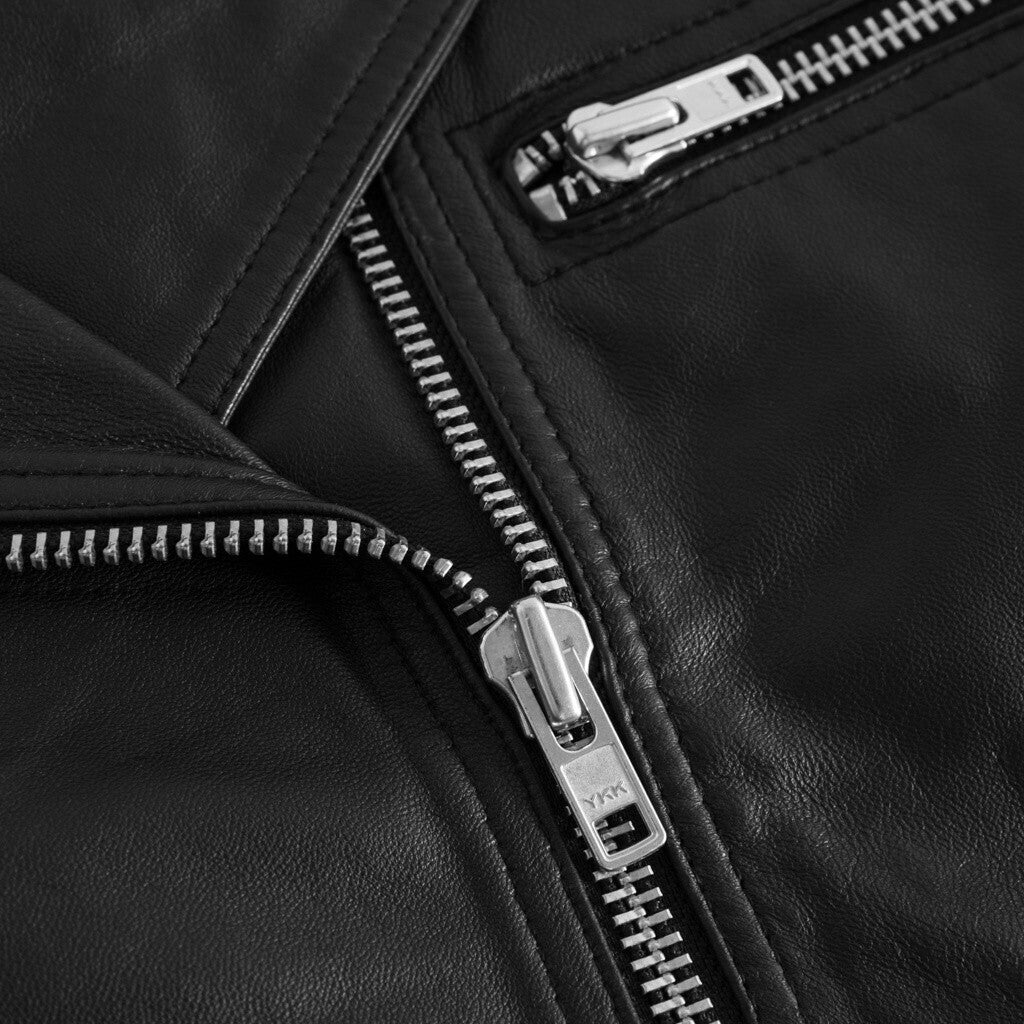 Depeche leather wear Leah biker jacket in soft and delicious leather Jackets 099 Black (Nero)