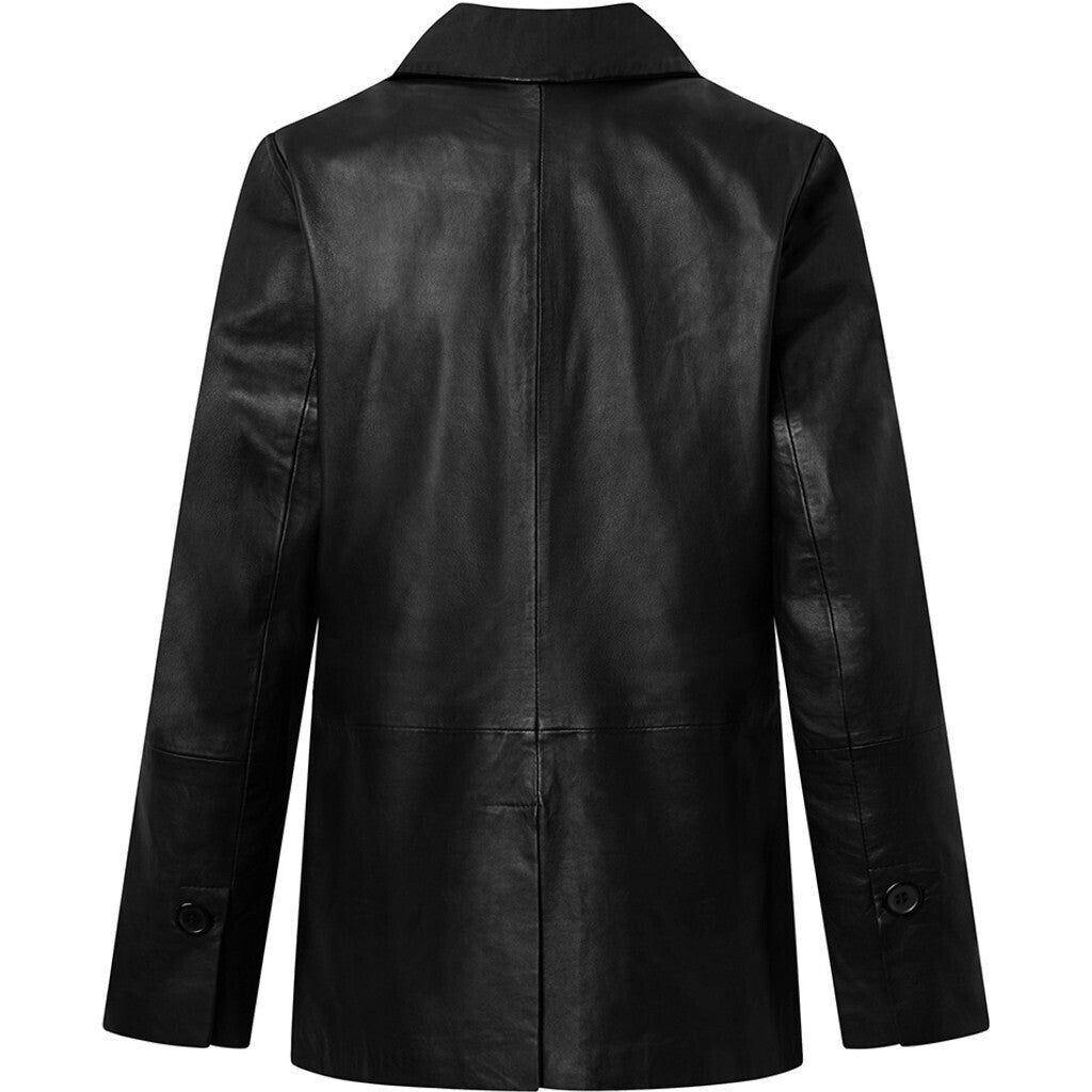 Depeche leather wear Leana timeless leather blazer Blazer 099 Black (Nero)