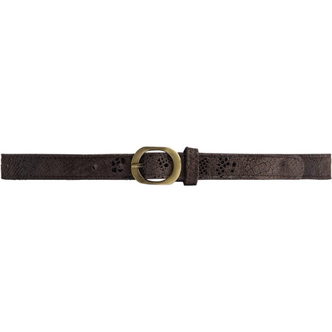 DEPECHE Leather belt Belt 340 Mocca Snake