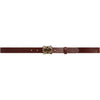 DEPECHE Leather belt with beautiful buckle Belts 040 Dark cognac
