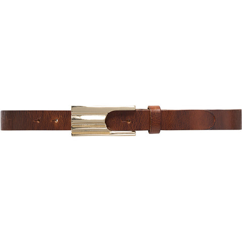 DEPECHE Leather belt with feminine buckle Belts 014 Cognac