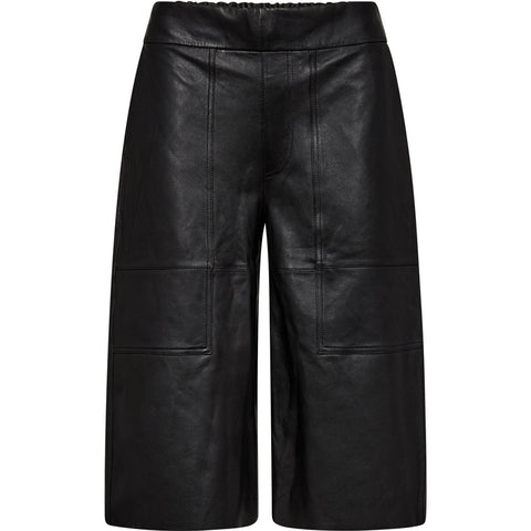 Depeche leather wear Leather bermuda shorts (HW) Shorts 099 Black (Nero)