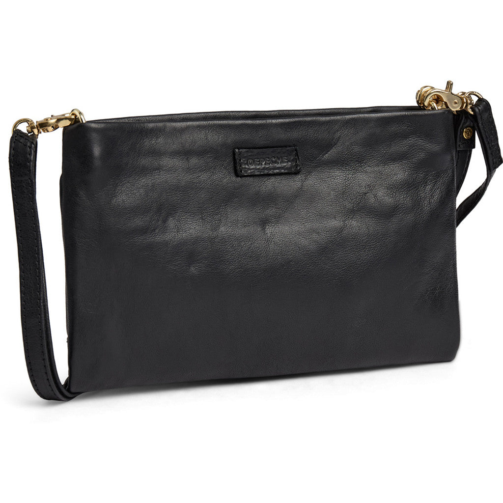DEPECHE Leather clutch with gold studs Clutch 099 Black (Nero)