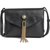 DEPECHE Leather crossover bag with gold details Cross over 099 Black (Nero)
