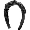 DEPECHE Leather hairband with wrinkle effect Accessories 099 Black (Nero)