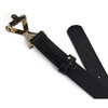 DEPECHE Leather jeans belt with cross buckle Belt 190 Black/Gold