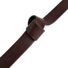 DEPECHE Leather jeans belt with perforated loop Belt 161 Dark brown