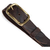 DEPECHE Leather jeans belt with vintage texture Belts 161 Dark brown