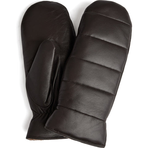 DEPECHE Leather mittens in nice and soft quality Gloves 008 Chocolate