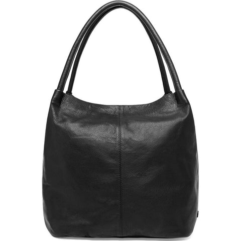 DEPECHE Leather shopper bag in a soft and wearable quality Shopper 099 Black (Nero)