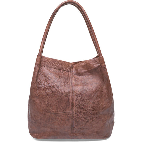 DEPECHE Leather shopper bag in a soft and wearable quality Shopper 133 Brandy