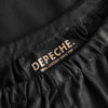 Depeche leather wear Leather top with waistband Tops 099 Black (Nero)