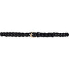 DEPECHE Leather waist belt with perforated design Belts 190 Black/Gold