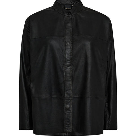 Depeche leather wear Line feminine leather shirt Shirts 099 Black (Nero)