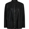 Depeche leather wear Line feminine leather shirt Shirt 099 Black