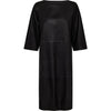 Depeche leather wear Lorenza leather dress with cute sleeve detail Dresses 099 Black (Nero)