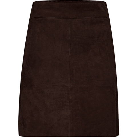 Depeche leather wear Lorina suede skirt Skirt 067 Dusty brown