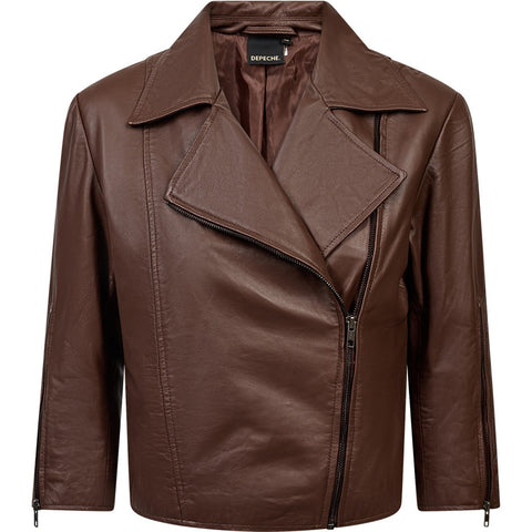 Depeche leather wear Margo leather jacket Jacket 106 Coffee
