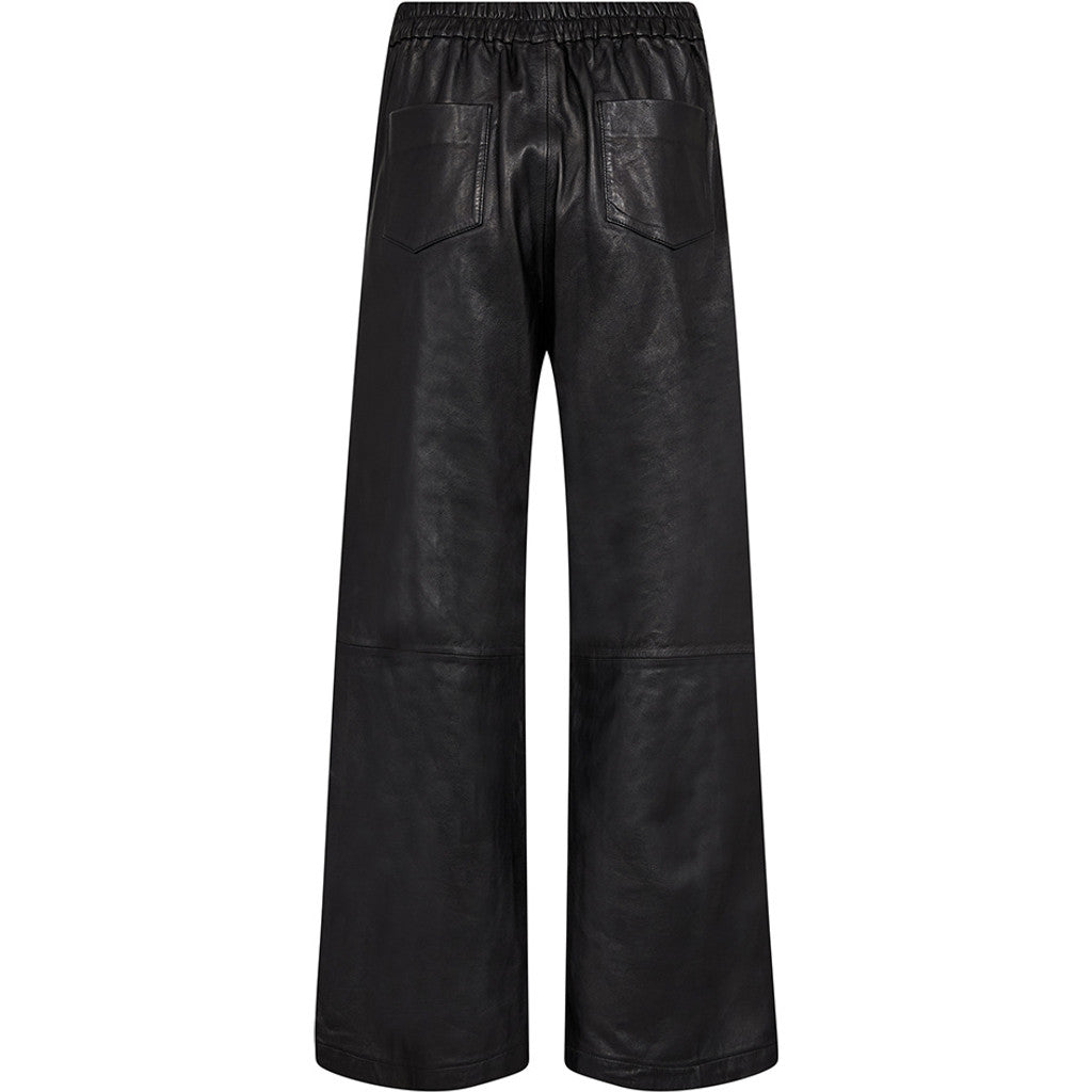 Depeche leather wear Mia loose fit leather pants Pants 099 Black (Nero)