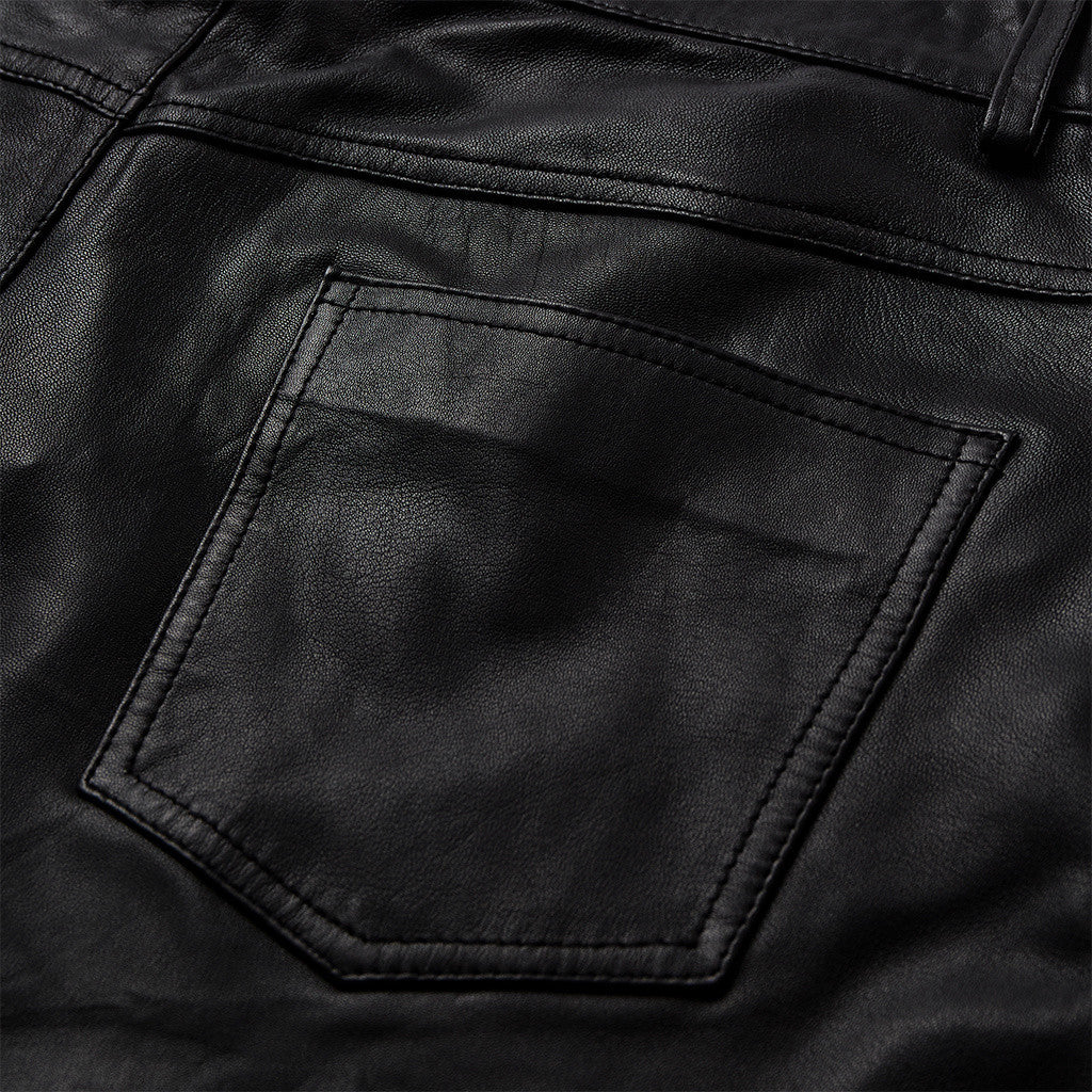 Depeche leather wear Milla Balloon Barrel Leather Pants Pants 099 Black