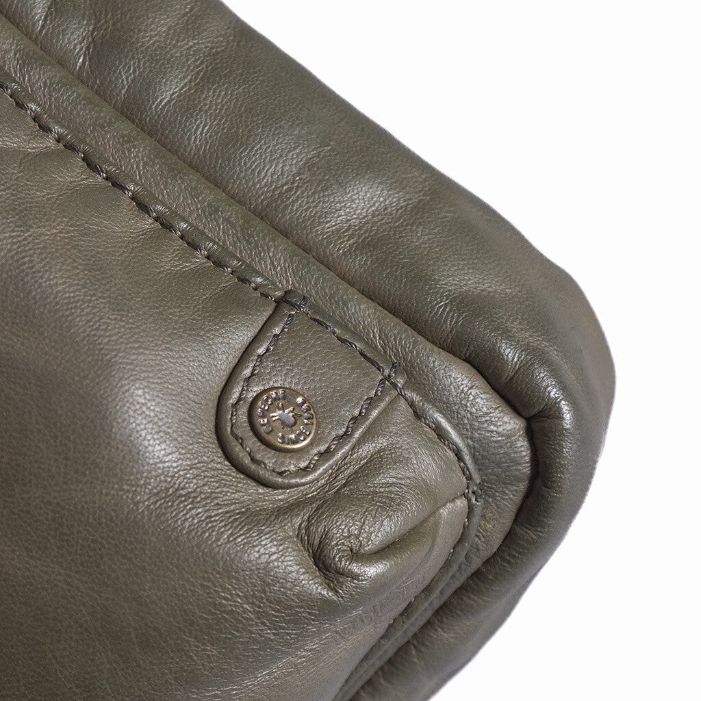 DEPECHE Mobile bag in delicious leather quality Mobilebag 049 Army Green