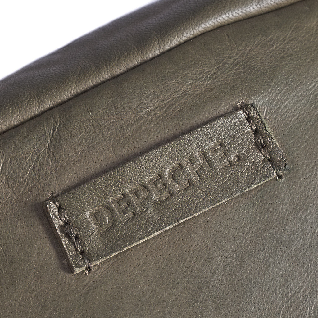 DEPECHE Mobile bag in delicious leather quality Mobilebag 049 Army Green