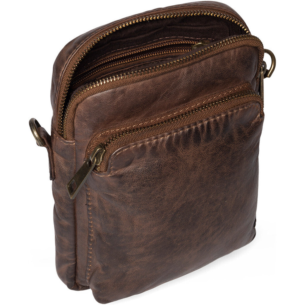 DEPECHE Mobile bag in delicious leather quality Mobilebag 068 Winter brown