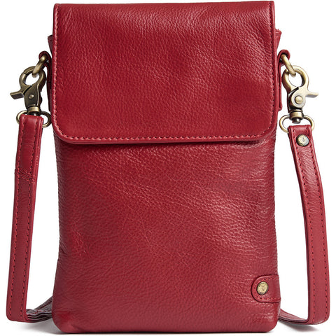 DEPECHE Mobile bag in soft leather Mobilebag 043 Red