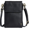 DEPECHE Mobile bag in soft leather Mobilebag 154 Black/Brass