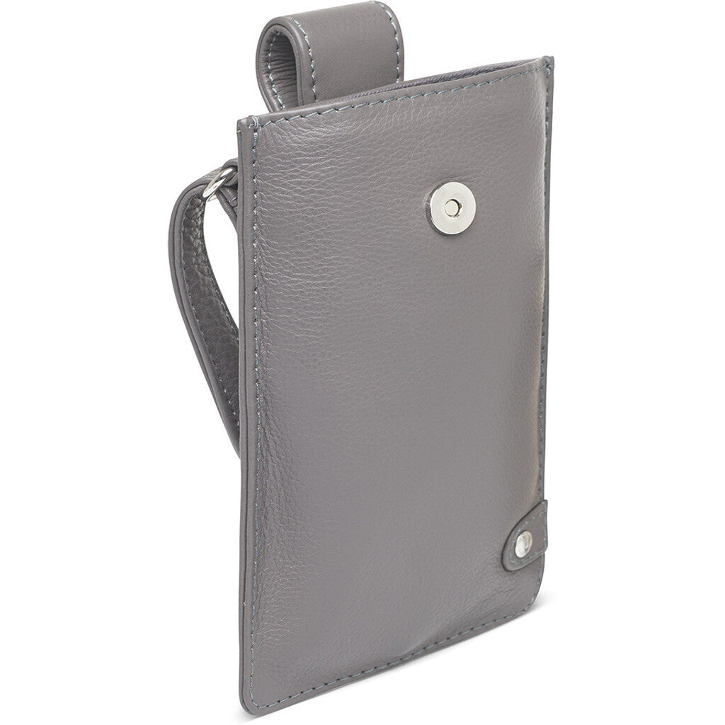 DEPECHE Mobile bag in soft leather and simple design Mobilebag 158 Thunder grey