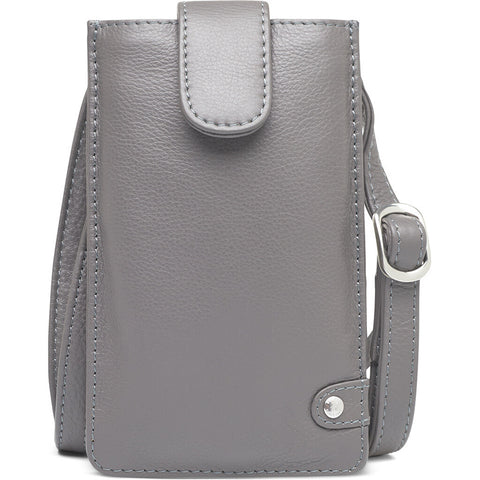 DEPECHE Mobile bag in soft leather and simple design Mobilebag 158 Thunder grey