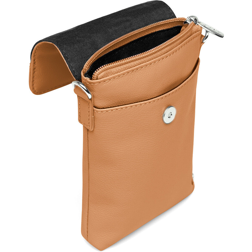 DEPECHE Mobile bag in soft leather Mobilebag 014 Cognac