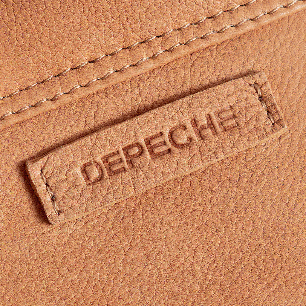 DEPECHE Mobile bag in soft leather Mobilebag 014 Cognac