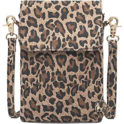DEPECHE Mobile bag in soft leather Mobilebag 082 Leopard