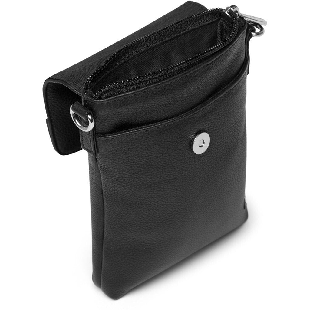 DEPECHE Mobile bag in soft leather Mobilebag 099 Black (Nero)